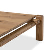 Four Hands Marcia Square Coffee Table Natural Reclaimed French Oak Rounded Edges Thomas Bina
