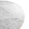 Mariah Round Dining Table White Marble Rounded Edge Detail 234754-003