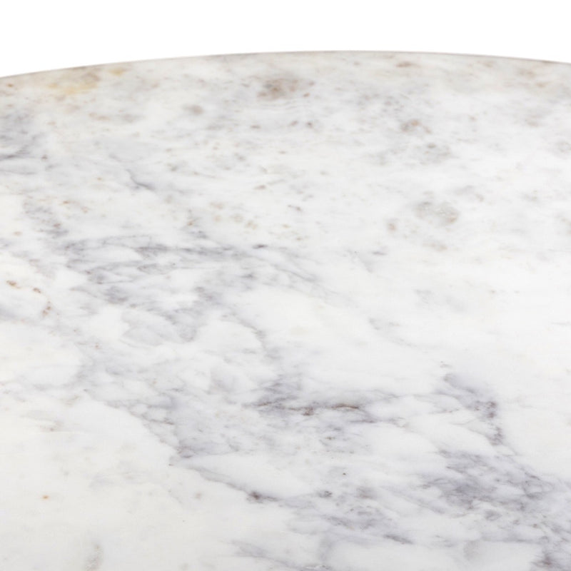 Mariah Round Dining Table White Marble Detail 234754-003