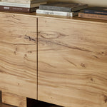 Four Hands Mariana Sideboard Natural Reclaimed French Oak Front Doors Staged View