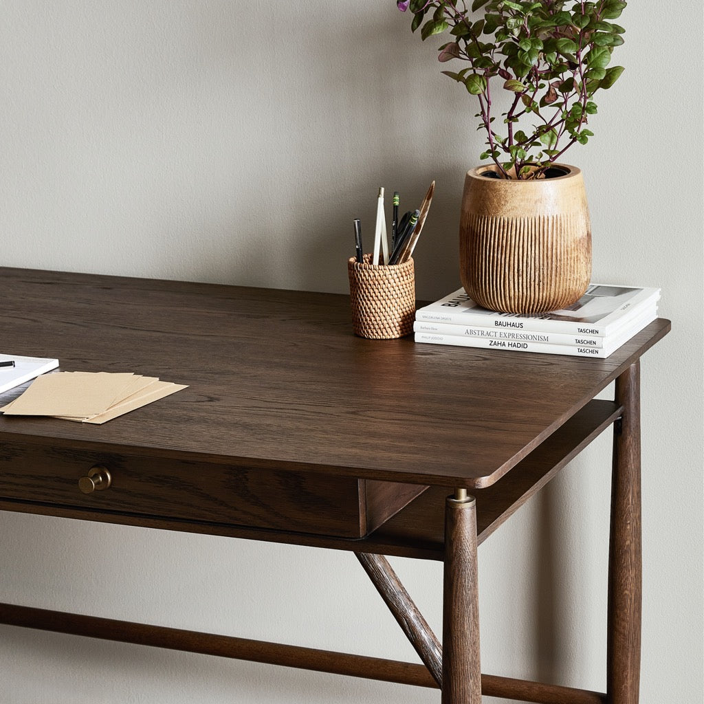 Four Hands Markia Desk - Aged Oak Veneer – Artesanos Design Collection