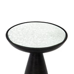 Marlow Mod Pedestal Table Brushed Bronze Glass Detail IMAR-48A
