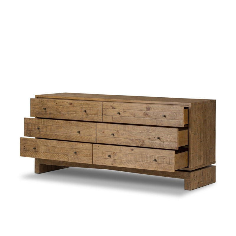 Matthes 6 Drawer Dresser 249136-001 angled open drawer view
