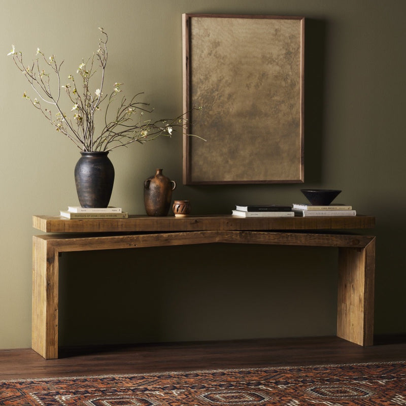 Matthes Console Table 79" 107936-008 staged view 