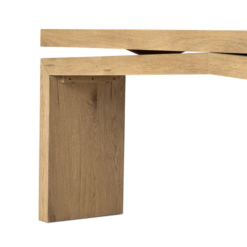Four Hands Matthes Console Table 79" leg and top view 