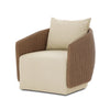 Four Hands Maven Outdoor Swivel Chair angled view 