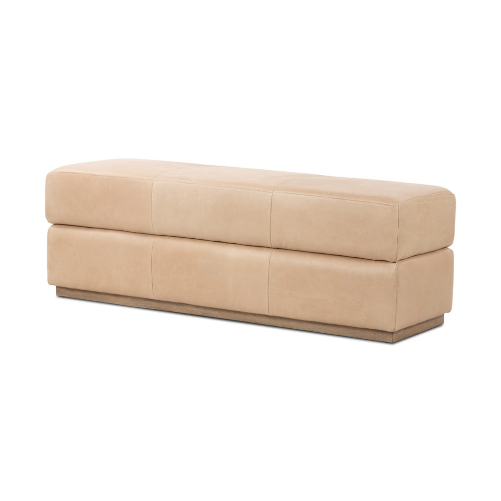 Maximo Accent Bench Palermo Nude Angled View Four Hands