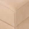 Maximo Accent Stool Palermo Nude Top Grain Leather Corner Detail Four Hands