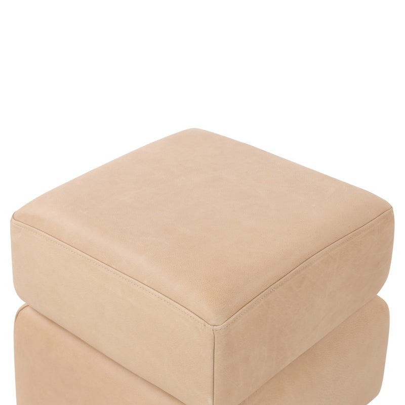 Maximo Accent Stool Palermo Nude Top Grain Leather Seating 226609-006