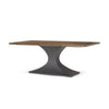 Mercana Maxton Wood Dining Table angled front view 