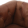 Maxx Swivel Chair Heirloom Sienna Tufted Top Grain Leather Detail Four Hands