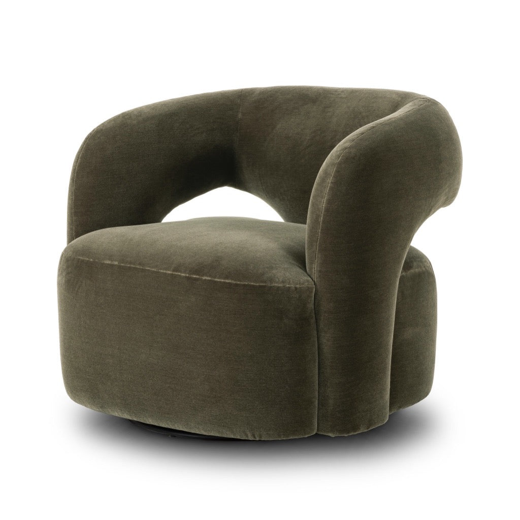 Four Hands Mazie Swivel Chair angled view 