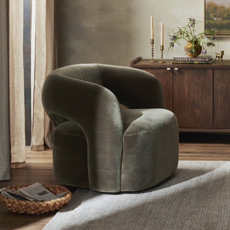 Four Hands Mazie Swivel Chair - Monte Olive