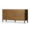 Meadow 6 Drawer Dresser Tawny Oak Angled View Four Hands