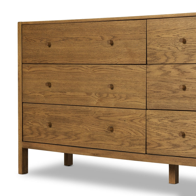 mainstays classic 6 drawer dresser rustic oak finish Modern 6-Drawer Dresser with Golden Handles, Ample Storage & Sturdy Design, Natural - Bed Bath & Beyond