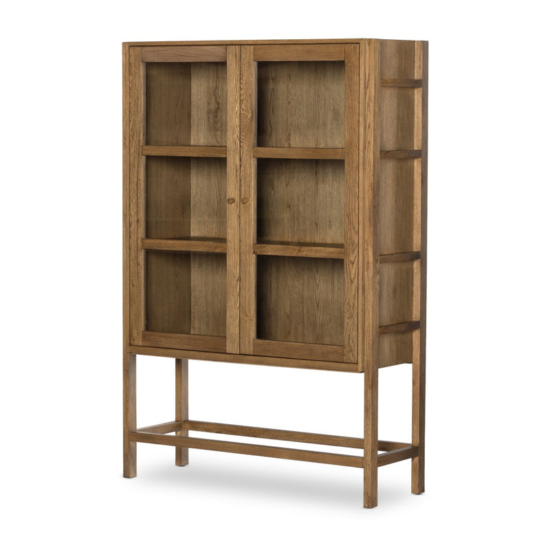 Meadow Cabinet Tawny Oak Angled View 229748-003
