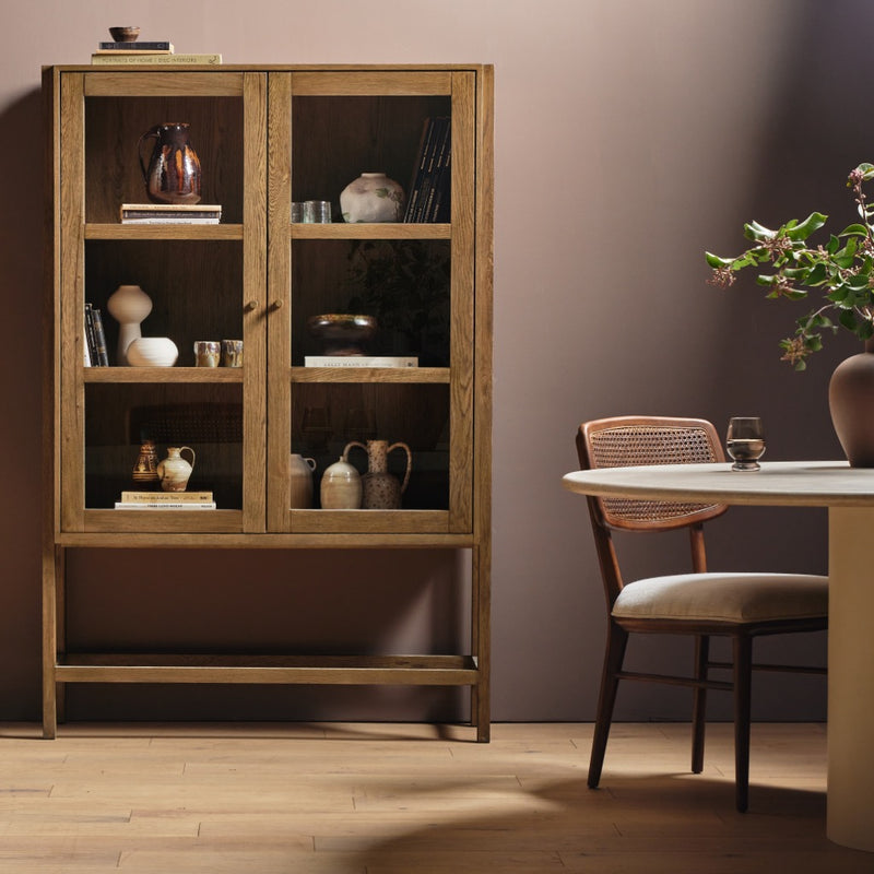 Meadow Cabinet Tawny Oak Staged View Four Hands