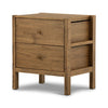 Meadow Nightstand Tawny Oak Angled View Four Hands