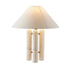 Four Hands Medici Table Lamp front with light on 
