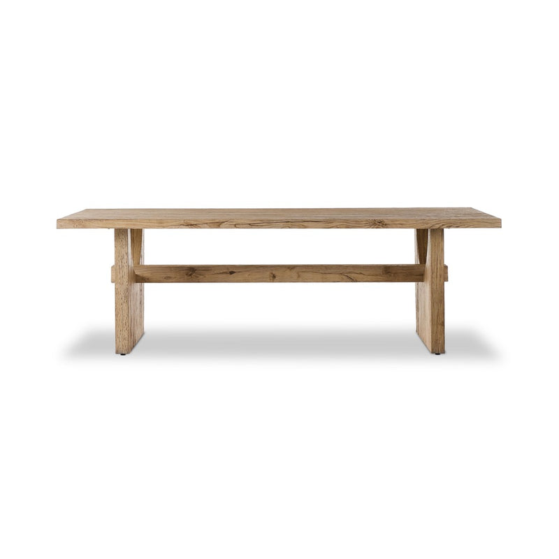 Four Hands Merida Dining Table Bleached Alder Front Facing View