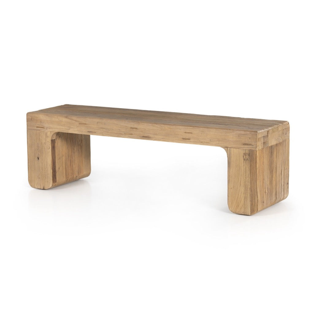 Four Hands Merrick Accent Bench angled view 