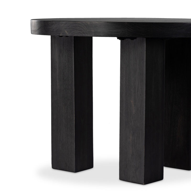 Mesa End Table Ebony Parawood Legs Detail