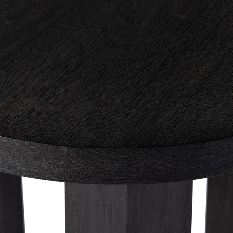 Mesa End Table Ebony Parawood Tabletop Detail