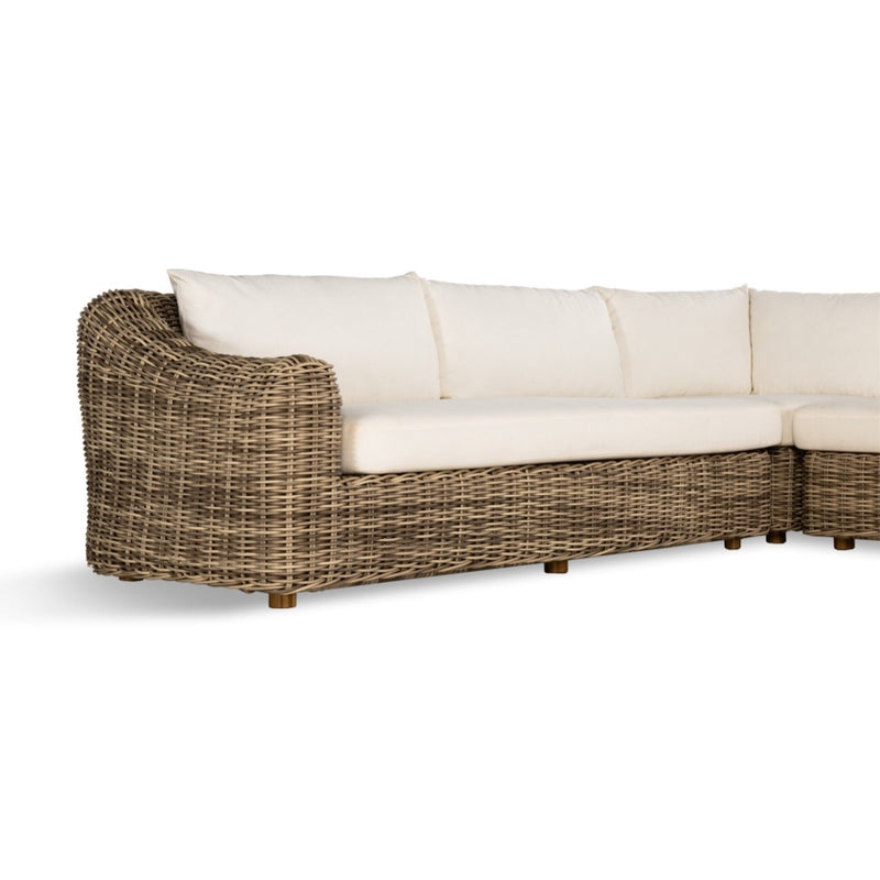 Four Hands Messina Outdoor 3-Piece Sectional left arm facing view