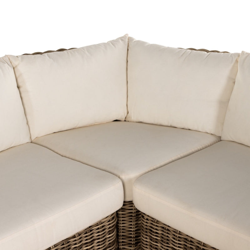 Messina Outdoor 3-Piece Sectional Venao Ivory corner piece