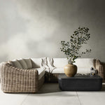 Messina Outdoor 3-Piece Sectional Venao Ivory staged view