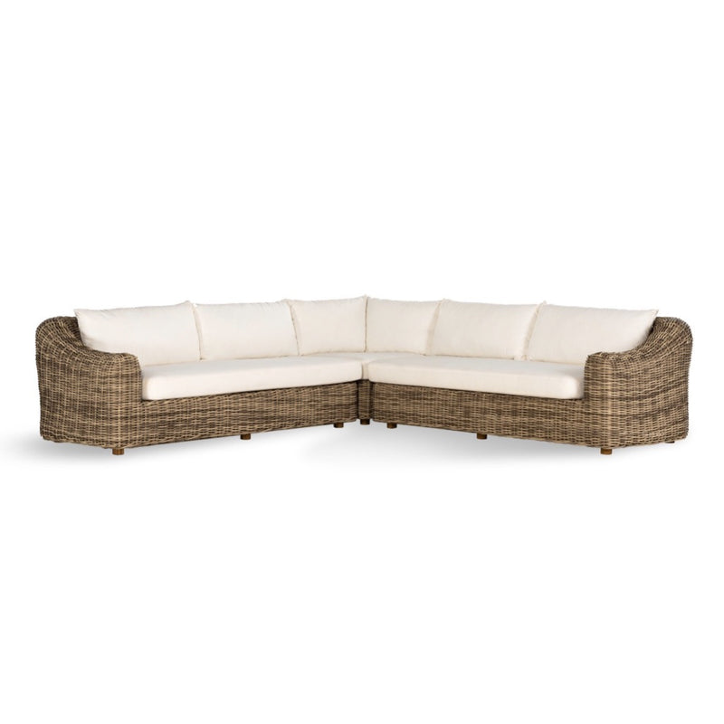 Four Hands Messina Outdoor 3-Piece Sectional angled view