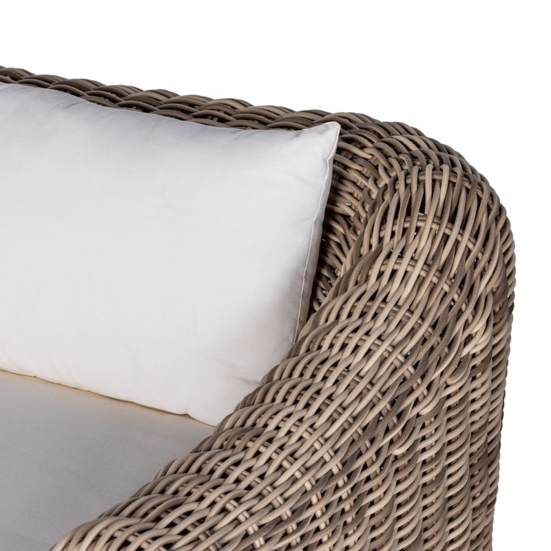 Four Hands Messina Outdoor Sofa rounded arm view