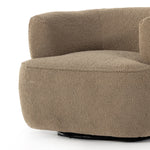 Mila Swivel Chair Sheepskin Camel Plush Seating 107195-014