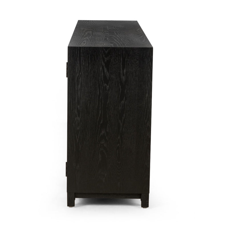 Millie Large Sideboard Matte Black Side View Four Hands