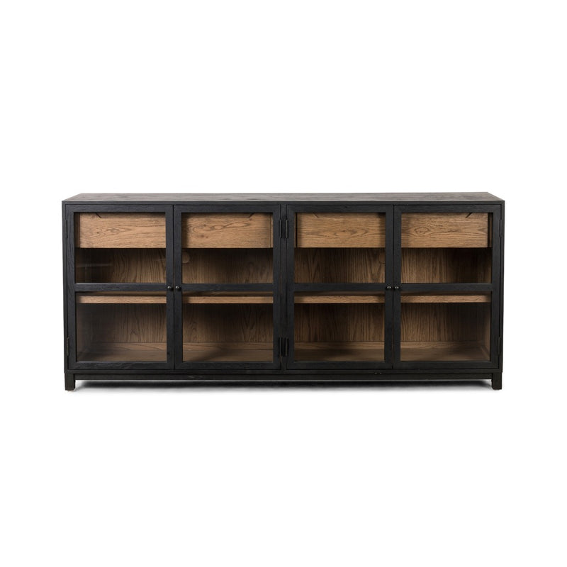 Millie Large Sideboard Matte Black Front Facing View 230632-001
