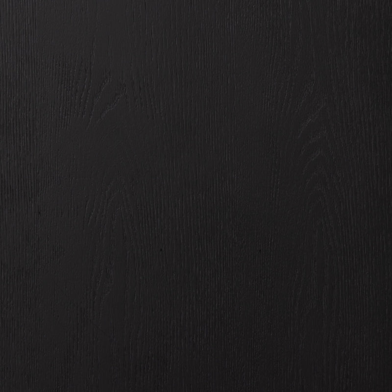 Millie Media Console Drifted Matte Black Oak Detail Four Hands
