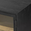 Millie Media Console Drifted Matte Black Oak Detail 231950-001