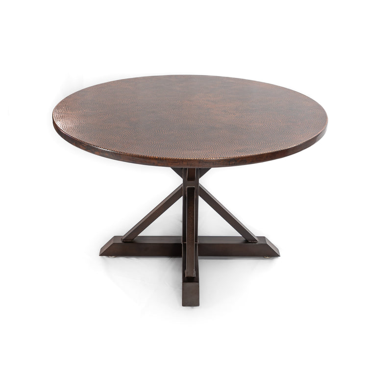 Miners Round Copper Dining Table