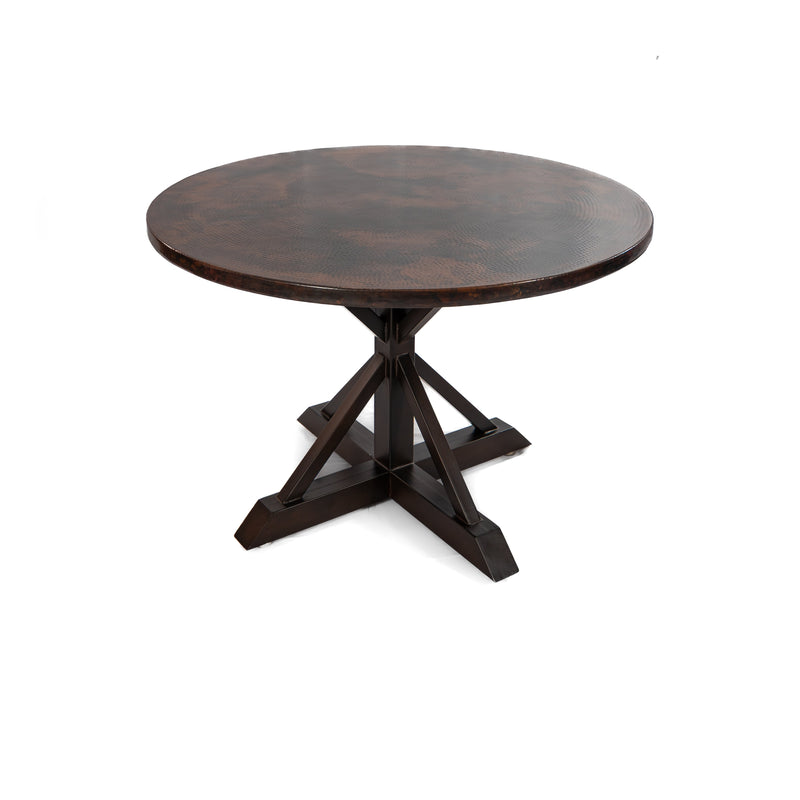Miners Round Copper Dining Table