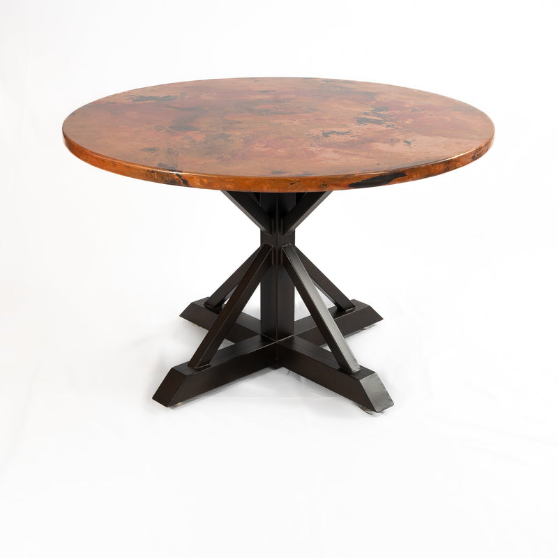 Miners Round Copper Dining Table