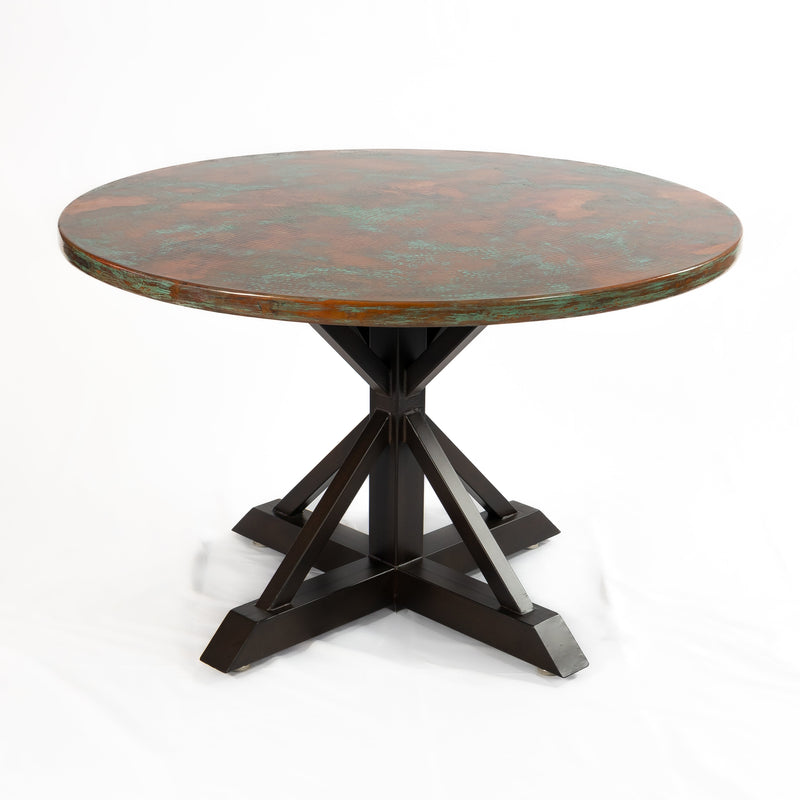 Miners Round Copper Dining Table