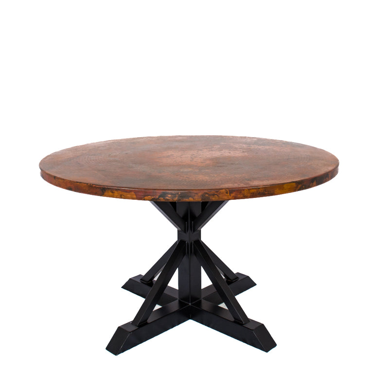 Miners Round Copper Dining Table