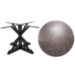 Miners Round Copper Dining Table