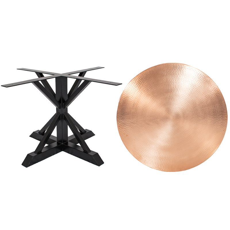 Miners Round Copper Dining Table