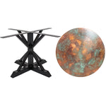 Miners Round Copper Dining Table