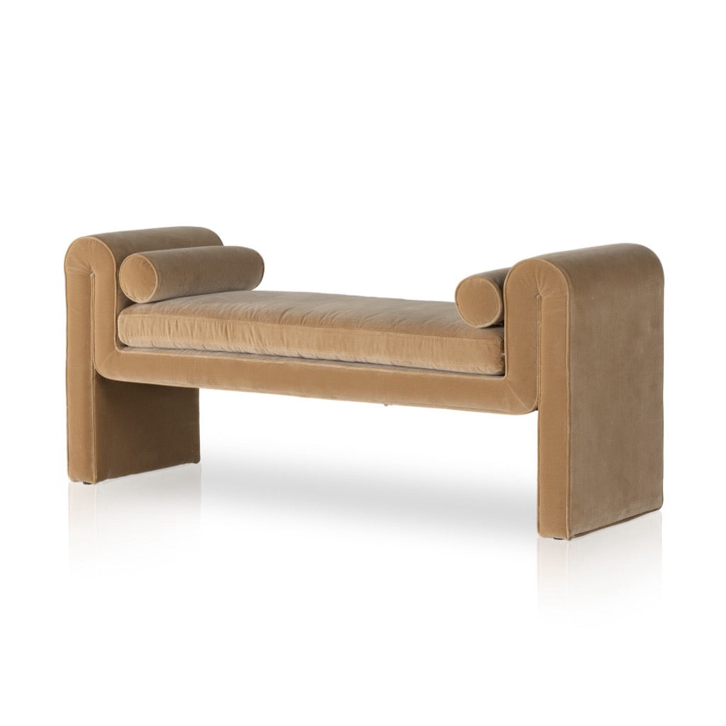 Four Hands Mitchell Accent Bench angled view 