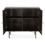 HTD Moab Bar Cabinet open door front view 