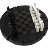 Four Hands Modern Chess Set Carbonized Black Top View