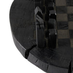 Modern Chess Set Carbonized Black Natural Cracking in Wood 230311-001