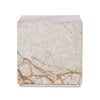 Four Hands Modern Marble Plinth End Table front view 